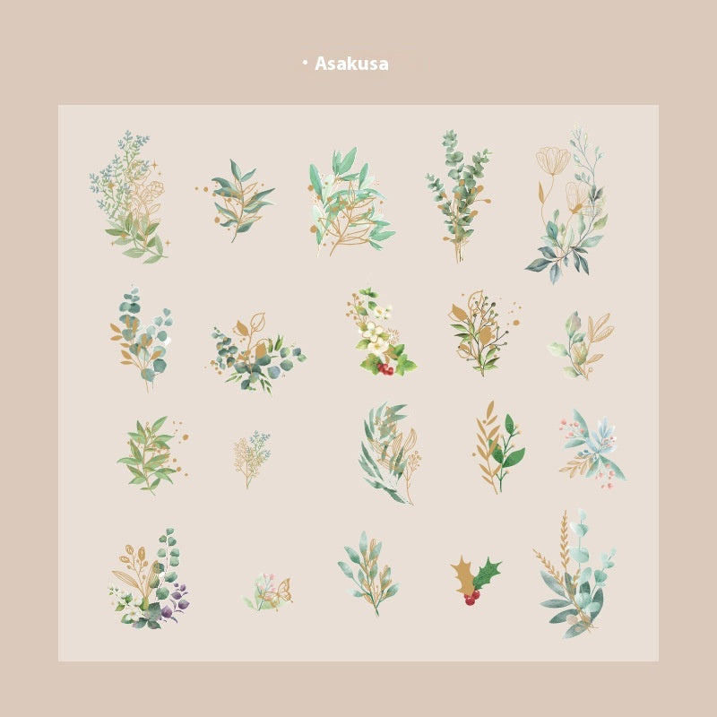 Plant Fleurs Journal Source décorative Matériau 40 Pièces
