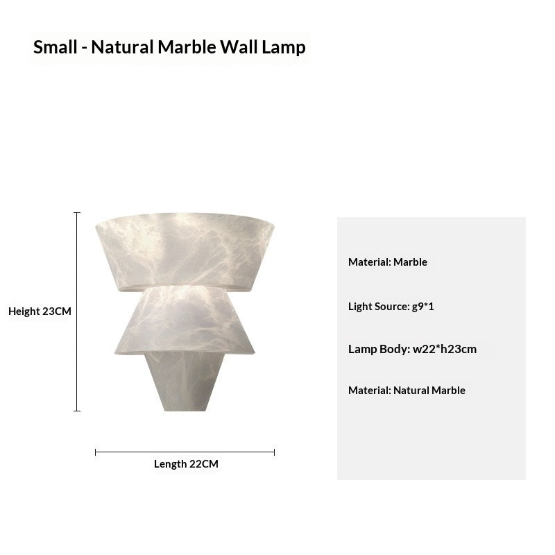 Lampe murale en marbre naturel pour le salon fond mural