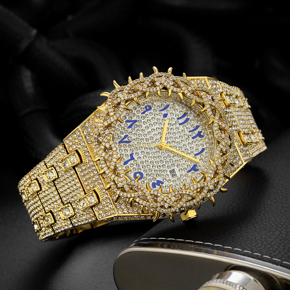 Personnalisé Mesh-design Inlaid Quartz Fashion Watch