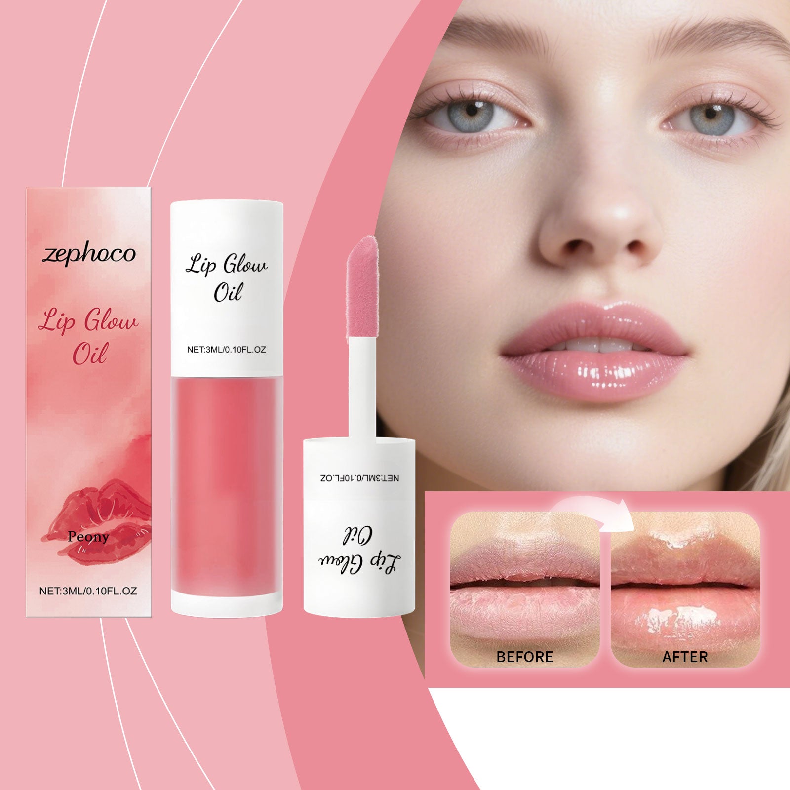 Hydratant Lip Gloss Oil Peony