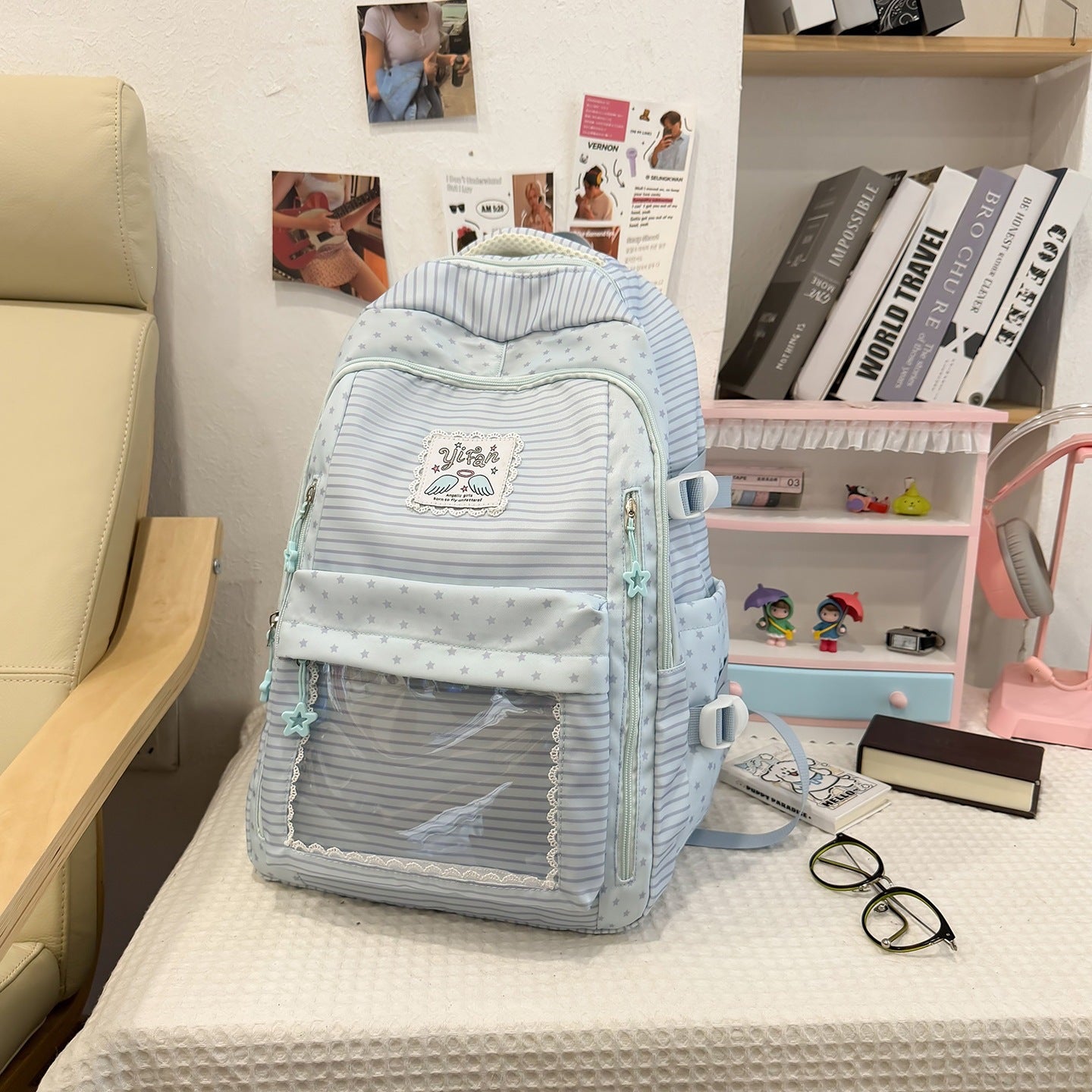 Sac à dos élégant pour filles douces parfait pour l'école moyenne et secondaire