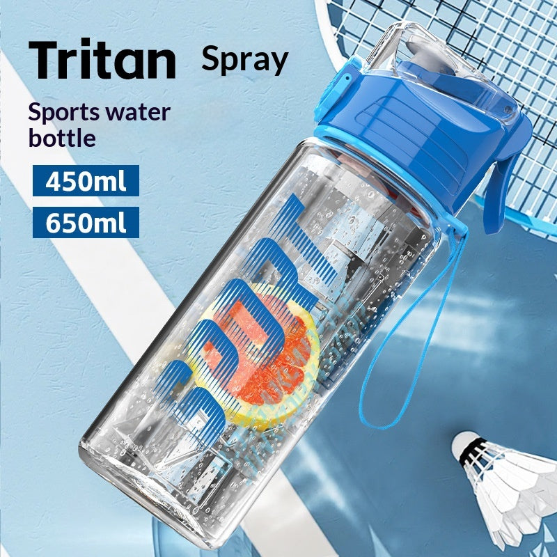 Bouteille d'eau en plastique gradué à grande capacité