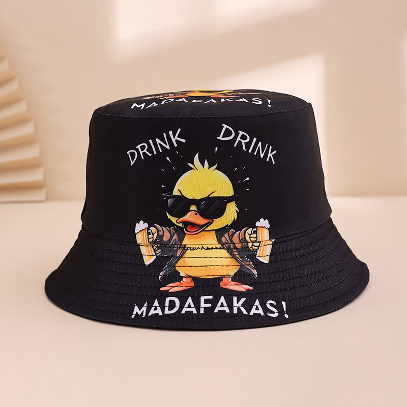 Men's and Women's Multi-usage Imprimé en forme de lettre style Canard jaune Casual Fisherman H
