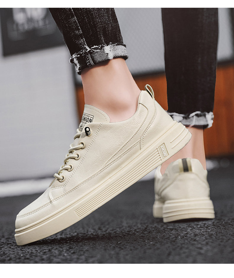 Style coréen Fashionable All-match Blanc Chaussures Homme mince Casual Respirant Toile Sneaker