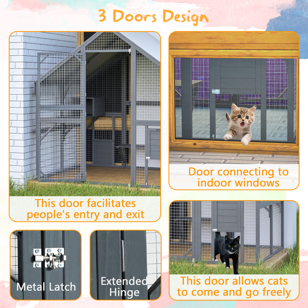 Grande maison de chat extérieur
