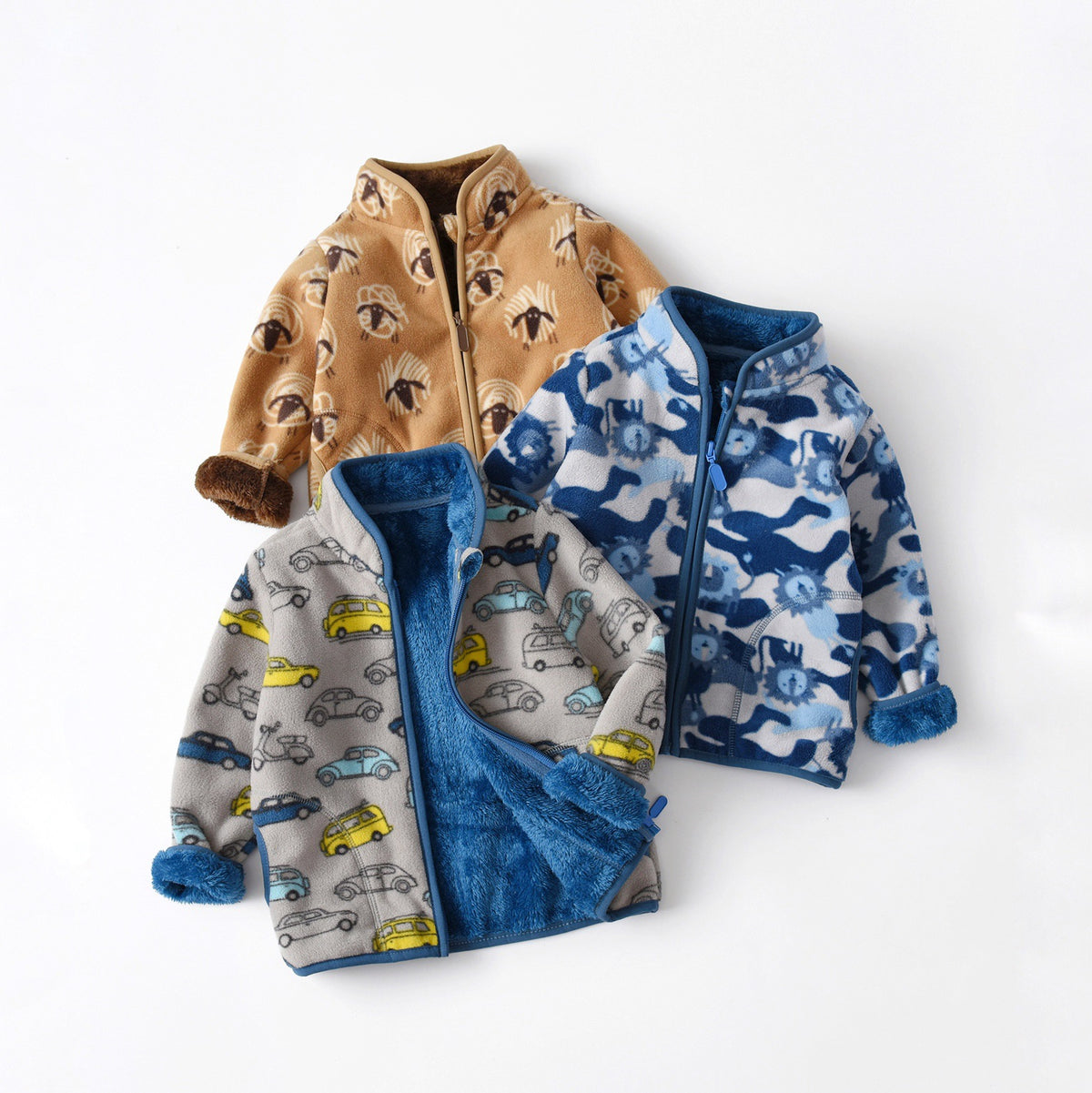 Veste rembourrée garçon imprimé simple cartoon