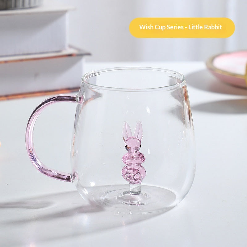 3D Animal Mug, High Borosilicate Coffee Latte and Juice Cup