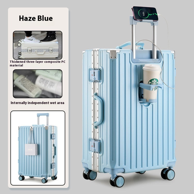 Grande capacité Travel Aluminium Frame Password Bagage