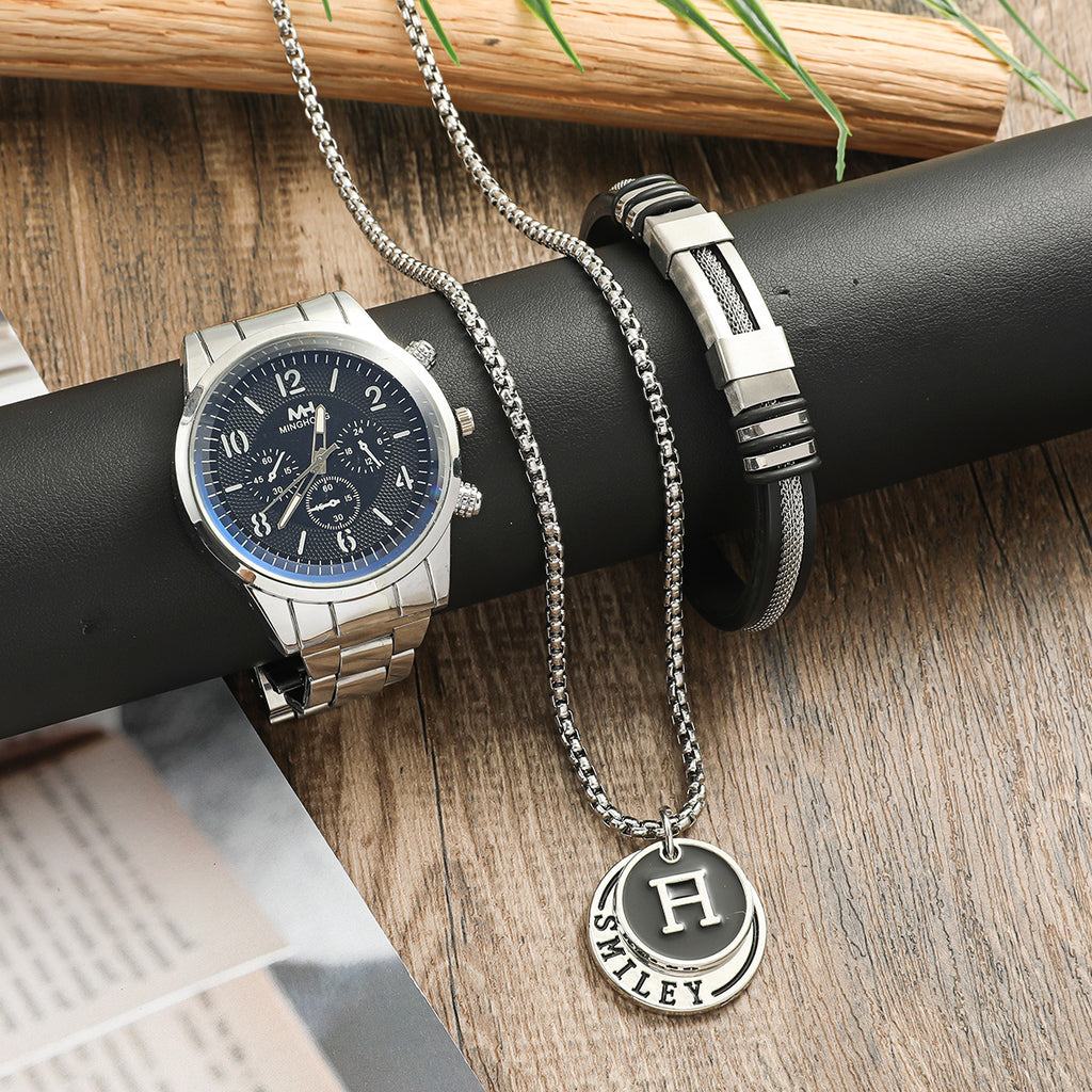 Cadeau d'affaires pour hommes Cadeau d'anniversaire Bracelet Collier Montres