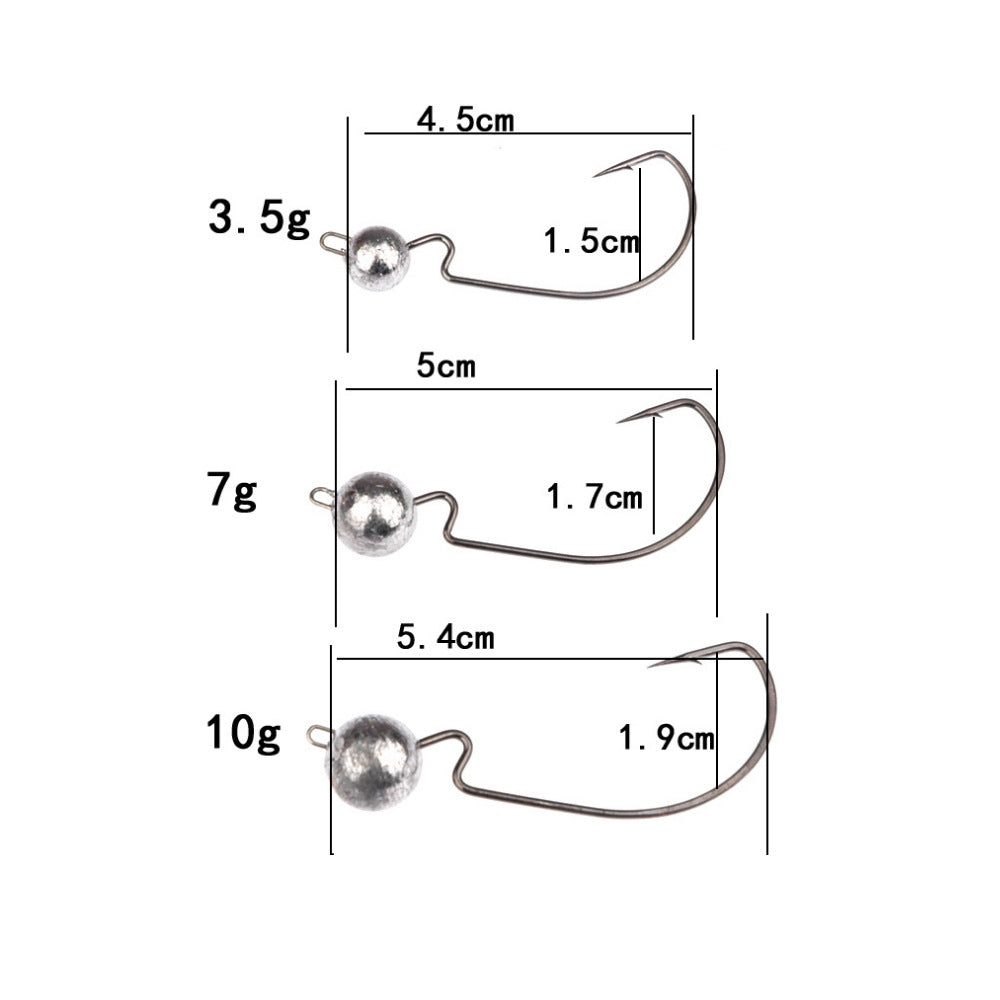 Lead head fishing hook