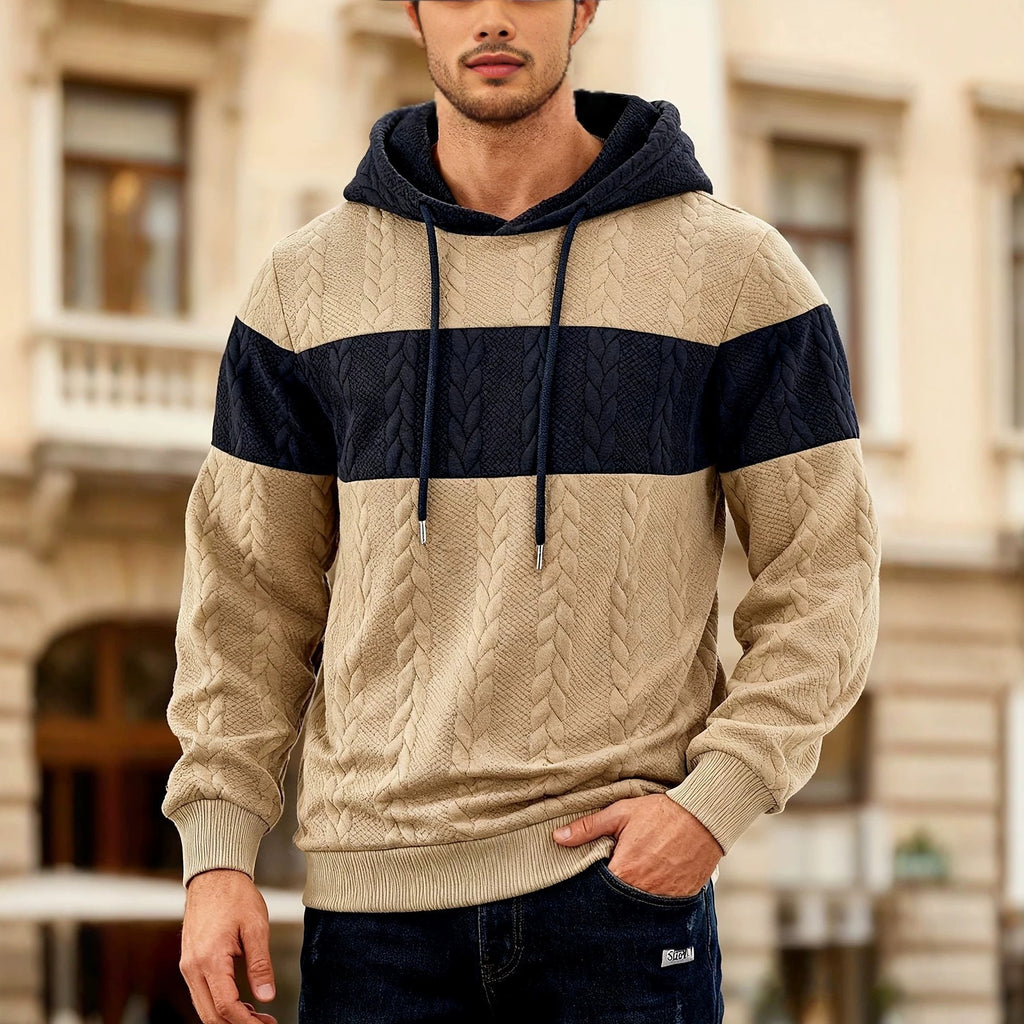 Sweat-shirt en cuir de couleur pour hommes