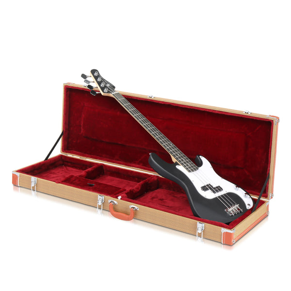 Guitare électrique de haute qualité carré cas dur plat jaune