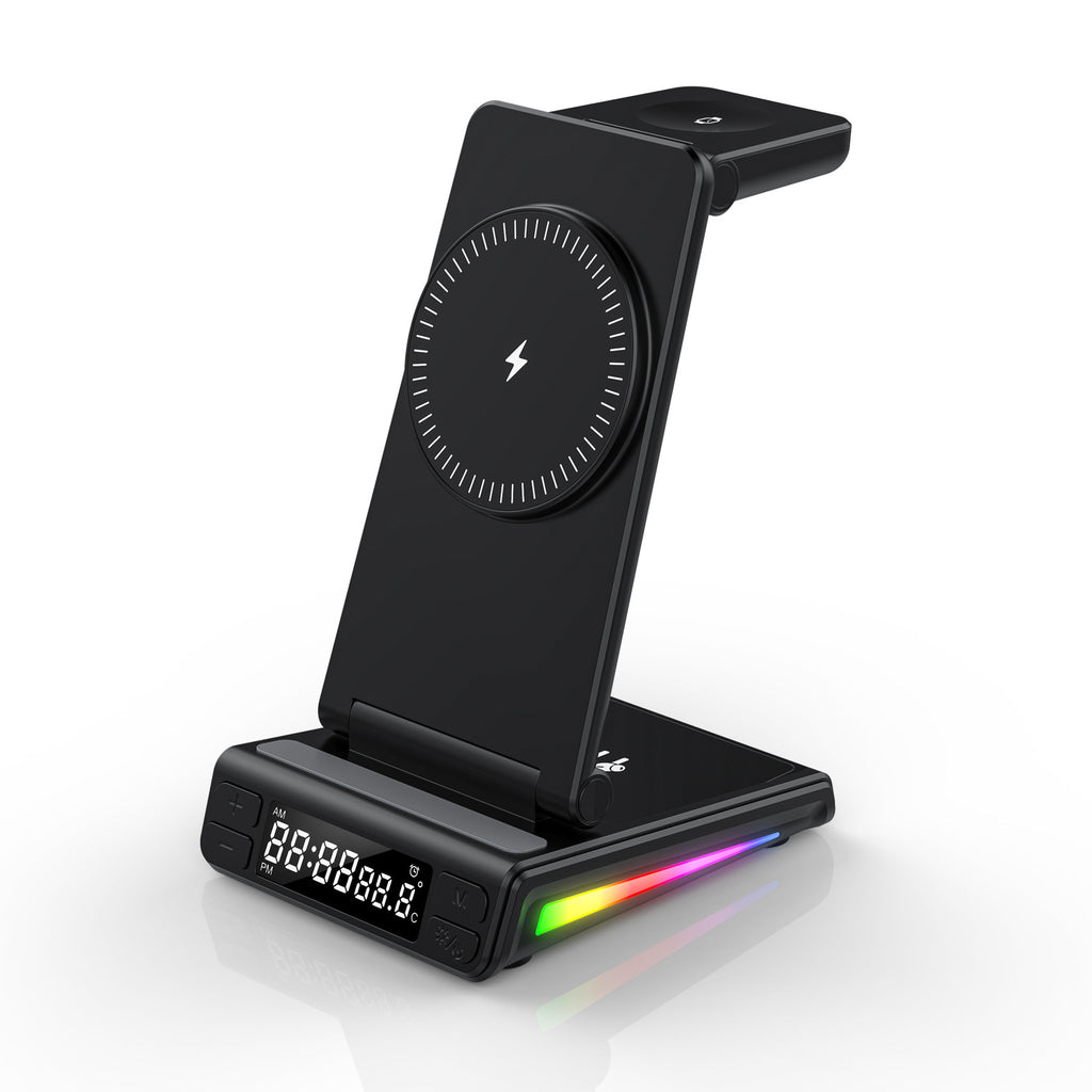 Chargeur sans fil multifonctionnel pliant vertical cinq en un de bureau