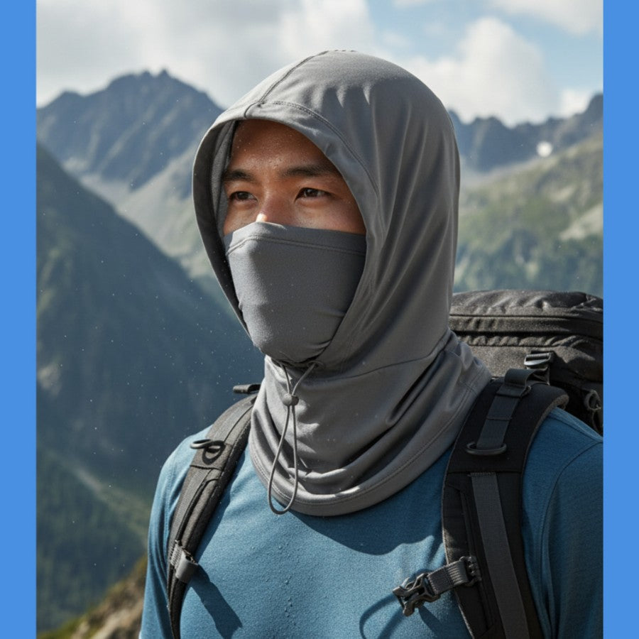 Masque visage écran solaire avec Hood Protection UV pleine face