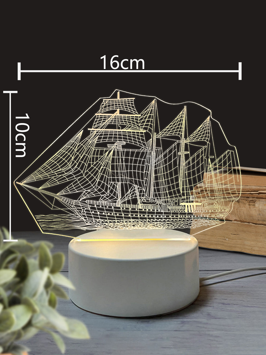 3Dd petite lampe de nuit LED lumière USB lumière ambiance lumineuse chambre