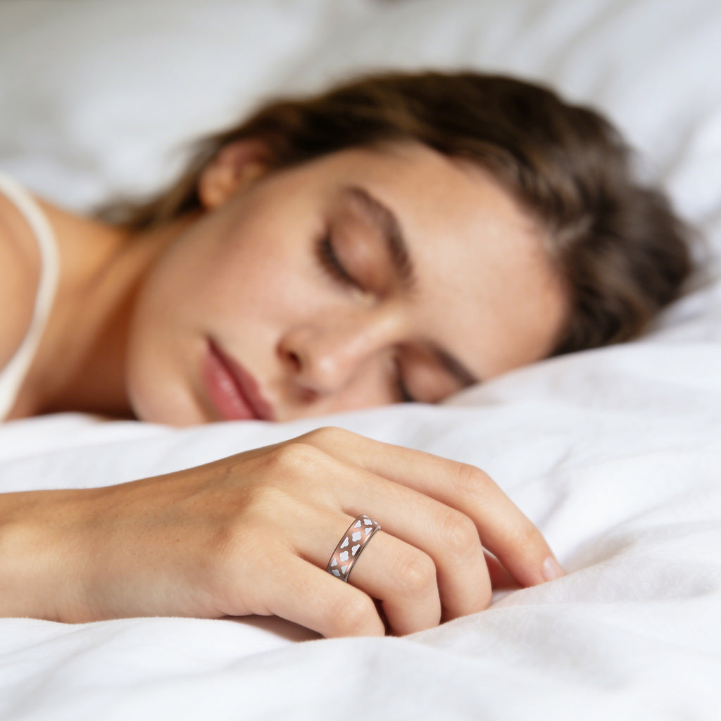 Smart Ring Health Tracker Fitness Sleep Stress HRV Tracker avec charge Cas magnétique Cha