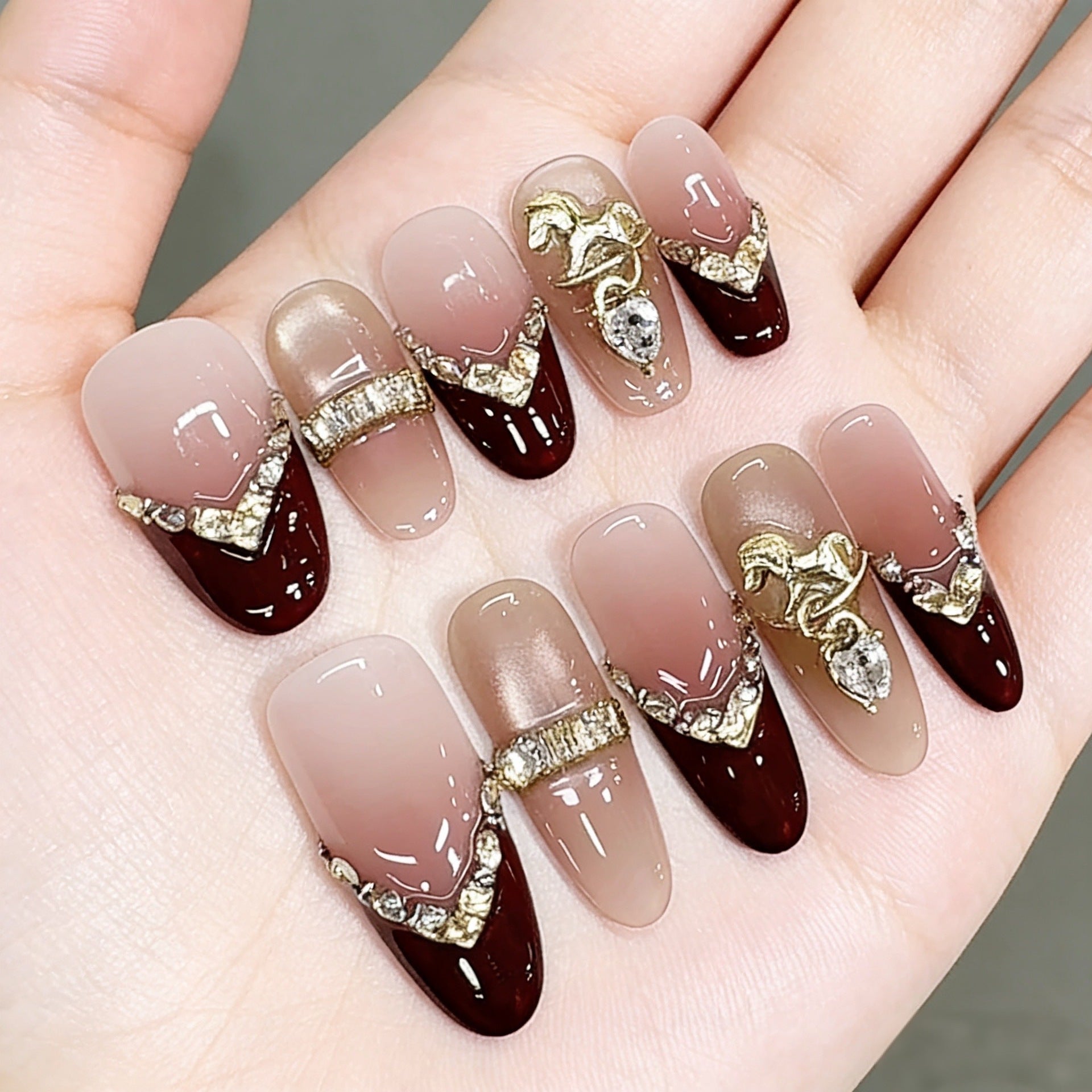 Stickers ongles de luxe léger fait main