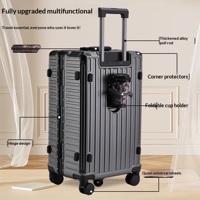 Trolle en aluminium de voyage avec serrure combinée