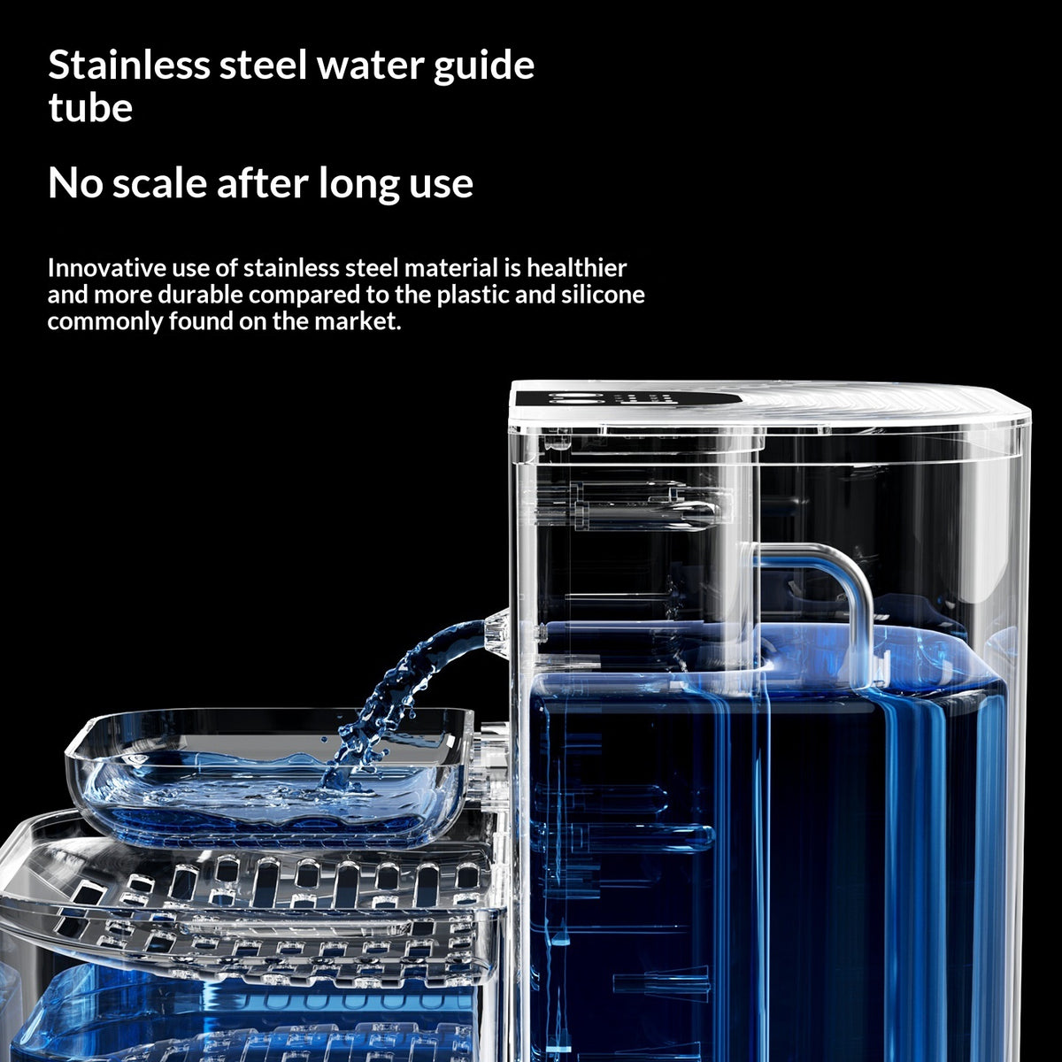 Fontaine d'eau pour animaux de compagnie thermostatique avec fonction d'inclinaison automatique Fl