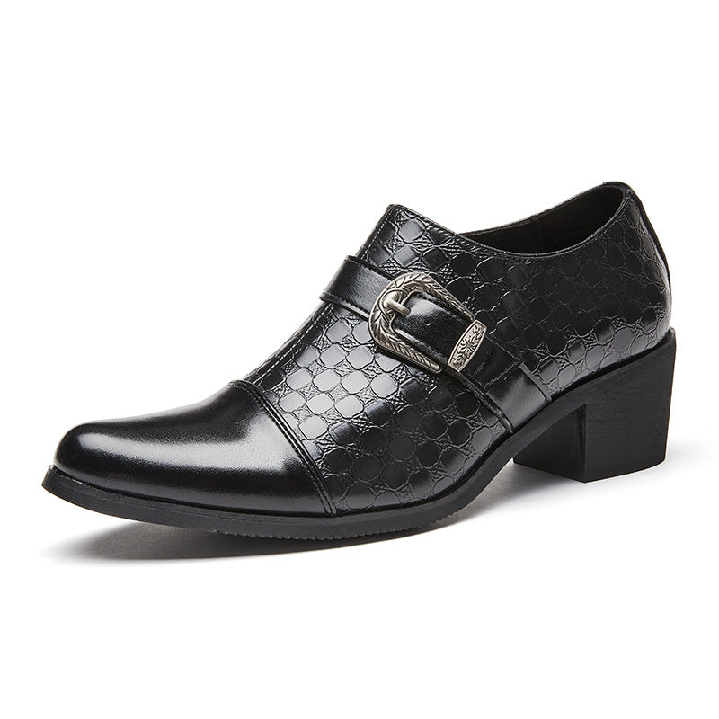 Chaussures Casual Fashionable Snakeskin Cuban Chaussures en cuir pour hommes