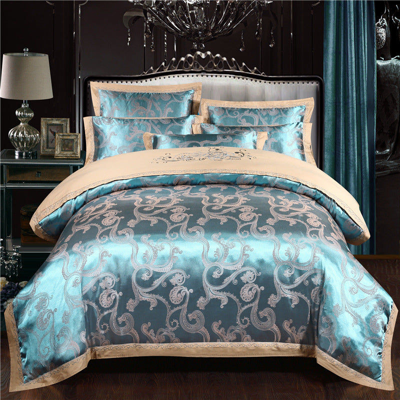 Couverture matelassée en coton Jacquard de style européen