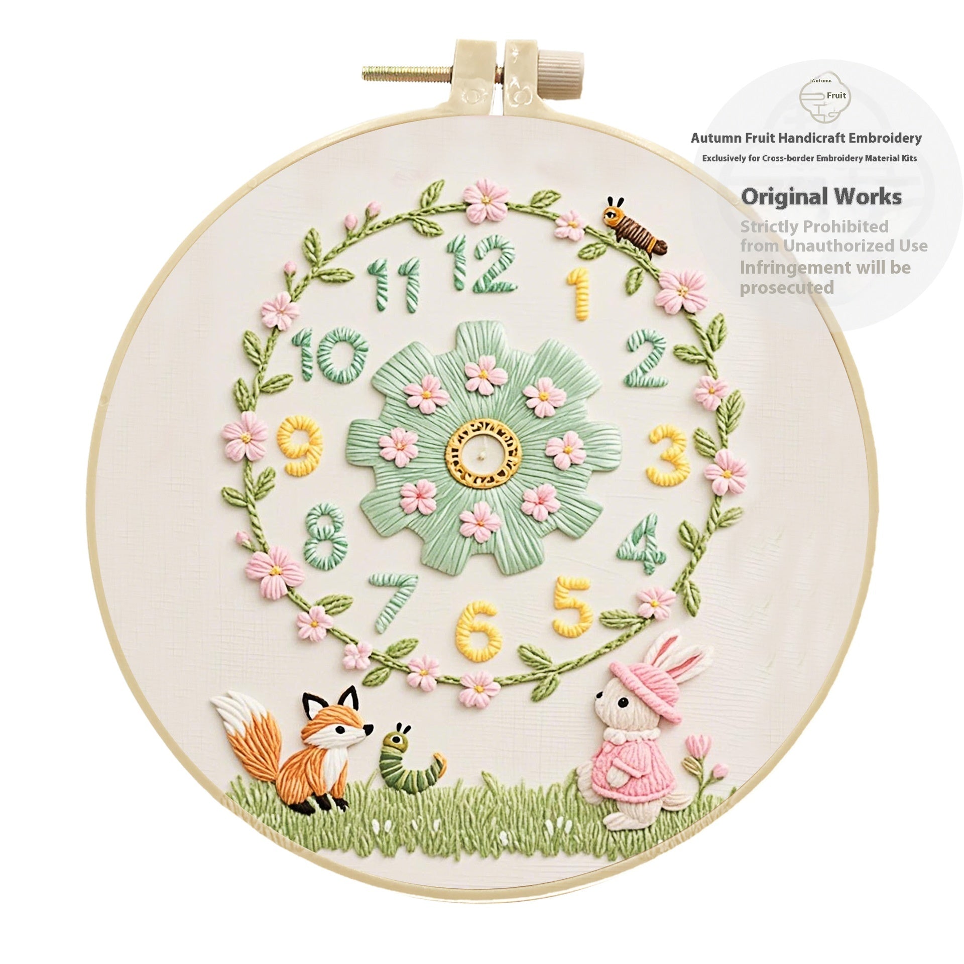 Décoration de l'horloge Broderie Diy Creative Simple Kit Matériau