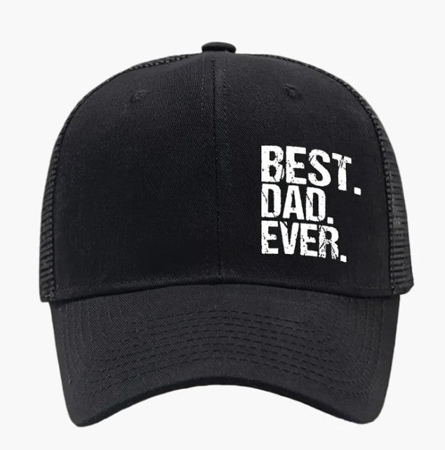 Printed hat with the best dad ever design