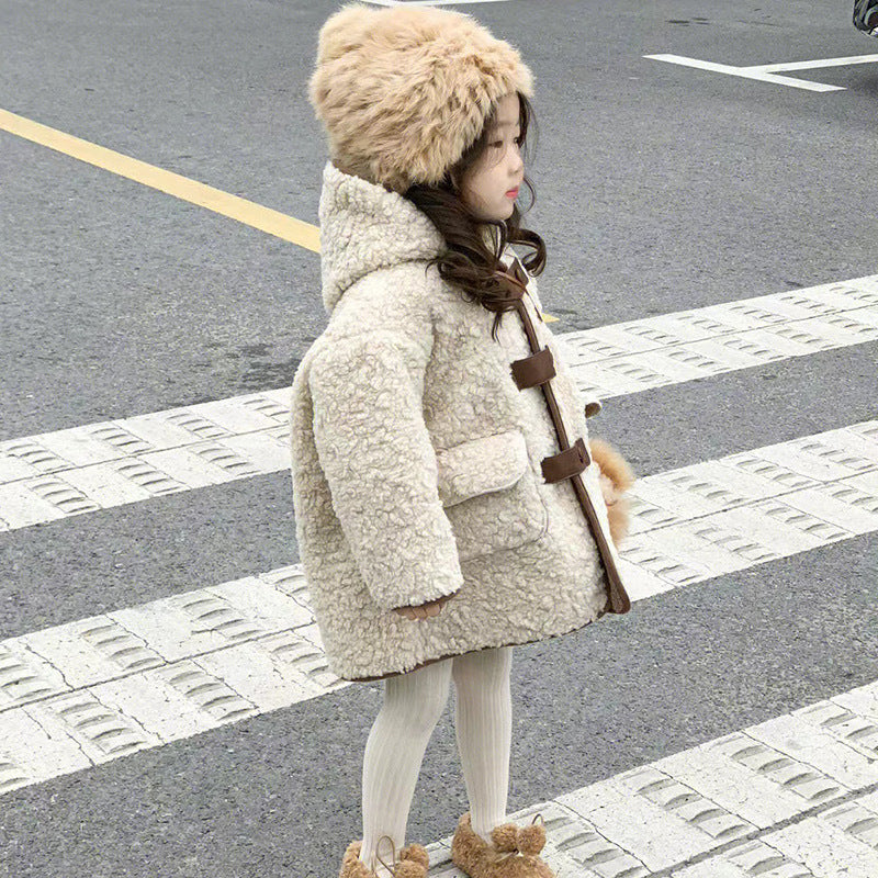 Chandail à capuche tendance de style occidental avec tige de fourrure