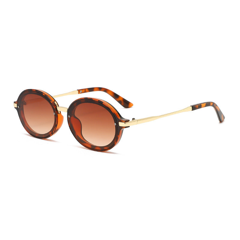 3626 Cadre ovale Lunettes de soleil rondes en métal Pc Commerce électronique Commerce extérieur Amazon Uv400 Mode