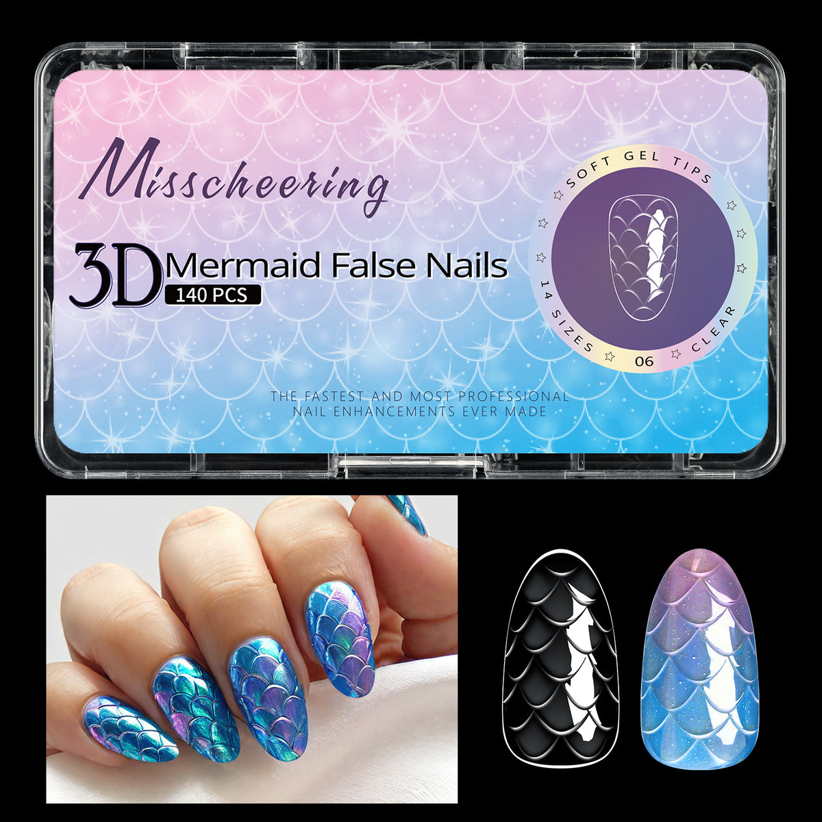 Épaisseur 3D Long Conseil de façonnage des ongles