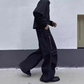 Pantalon large-jambe plissé avec pantalons longs hommes multiples