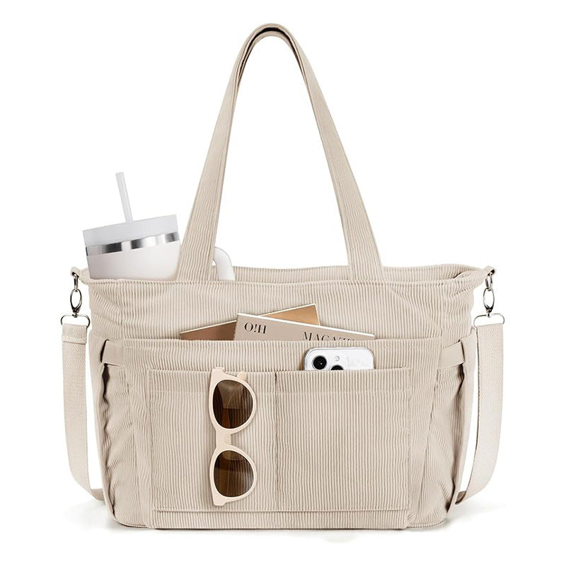 Feihong Plaid Tote Bag Design élégant Grande capacité