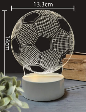 3Dd petite lampe de nuit LED lumière USB lumière ambiance lumineuse chambre