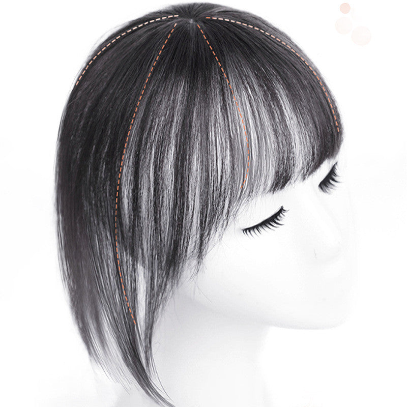Véritable perruque de cheveux Mécanisme 3D Air Bangs Perruque