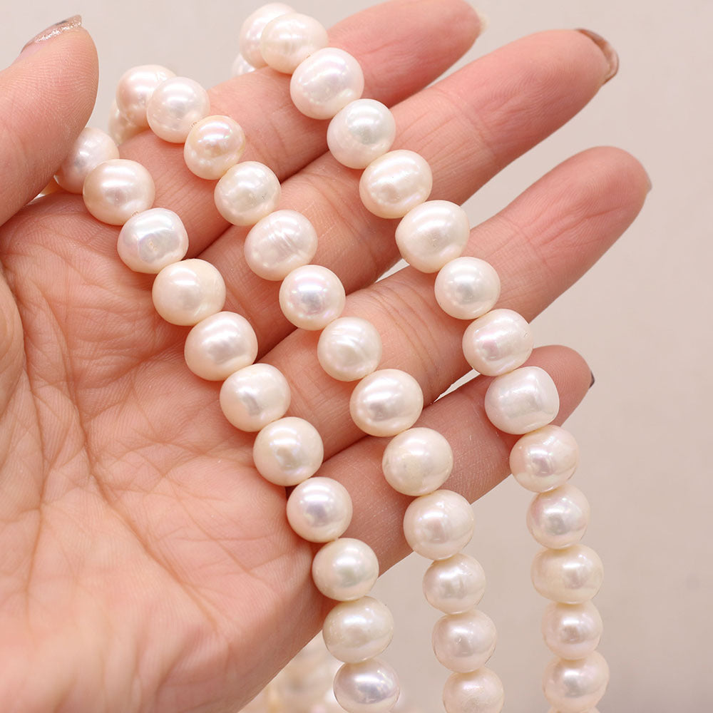 Chaîne de perles de perles naturelles d'eau douce