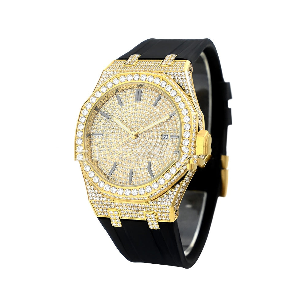 Montre Homme Moissanite Automatique European and American Mechanical Steel Belt