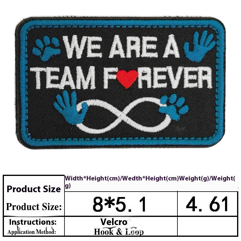 Accessoires de chien de chien Brodé Velcro Vêtements de chien Sticker décoratif Broderie informatique