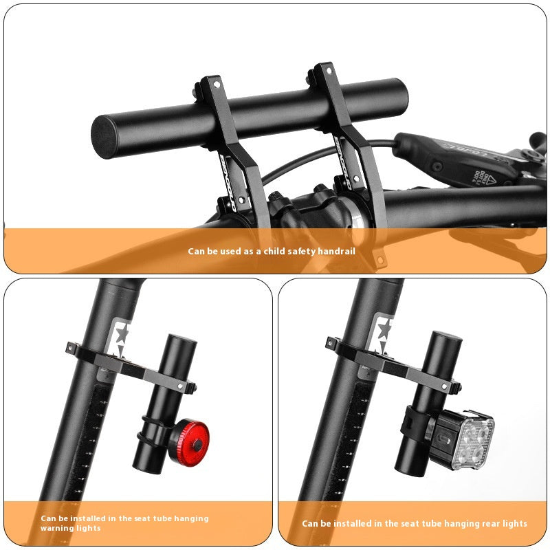 Poignée d'extension de vélo en alliage d'aluminium