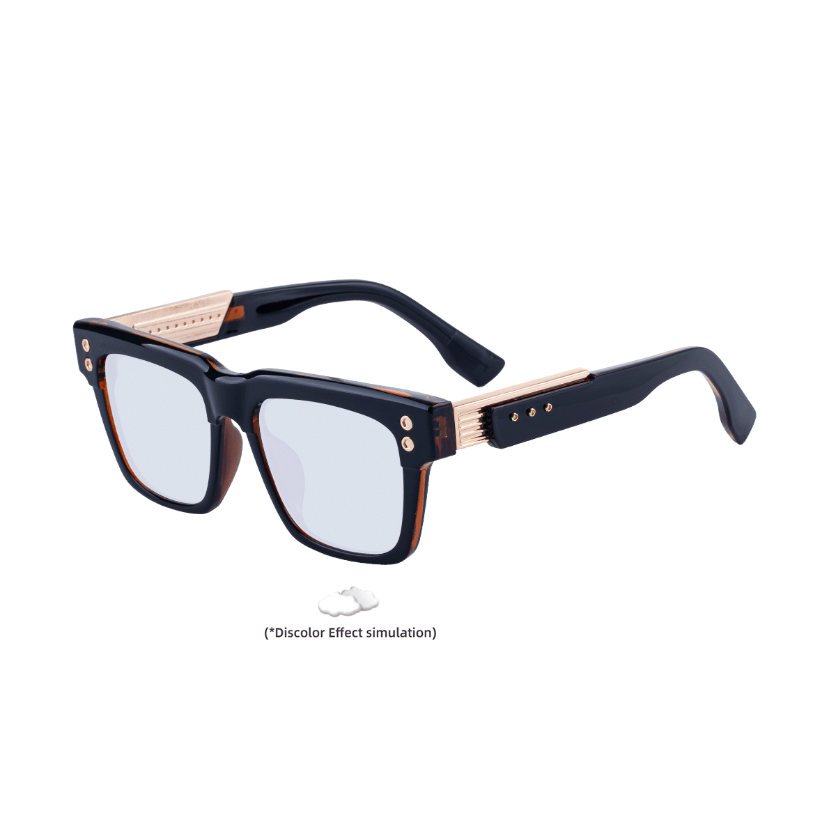 Lunettes de soleil de style européenne et américaine à changement de couleur