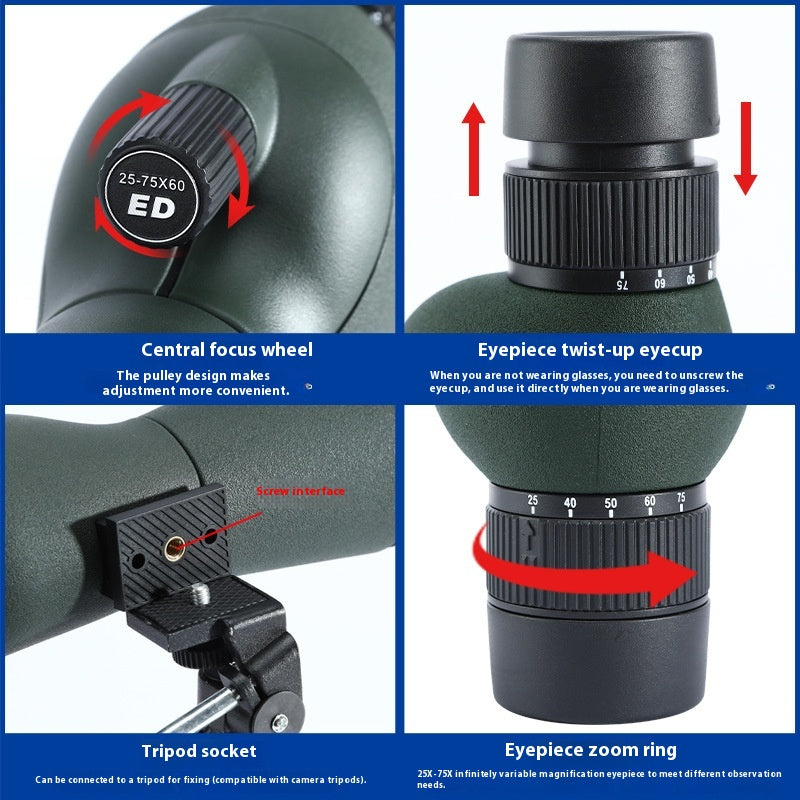 HD High Power Outdoor Zoom Monocular Telescope