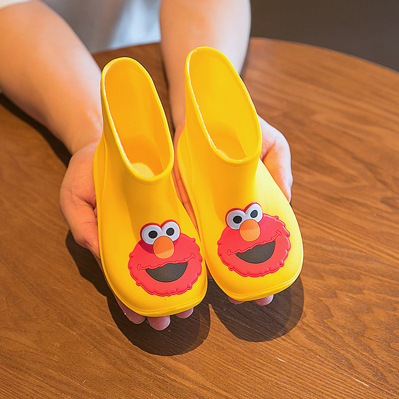 Chaussures en caoutchouc élégant antidérapant pour hommes et femmes & Bottes de pluie pour bébé Velvet