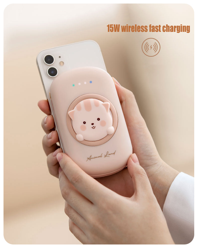 Banque de recharge sans fil d'aspiration magnétique 15w Compact Portable