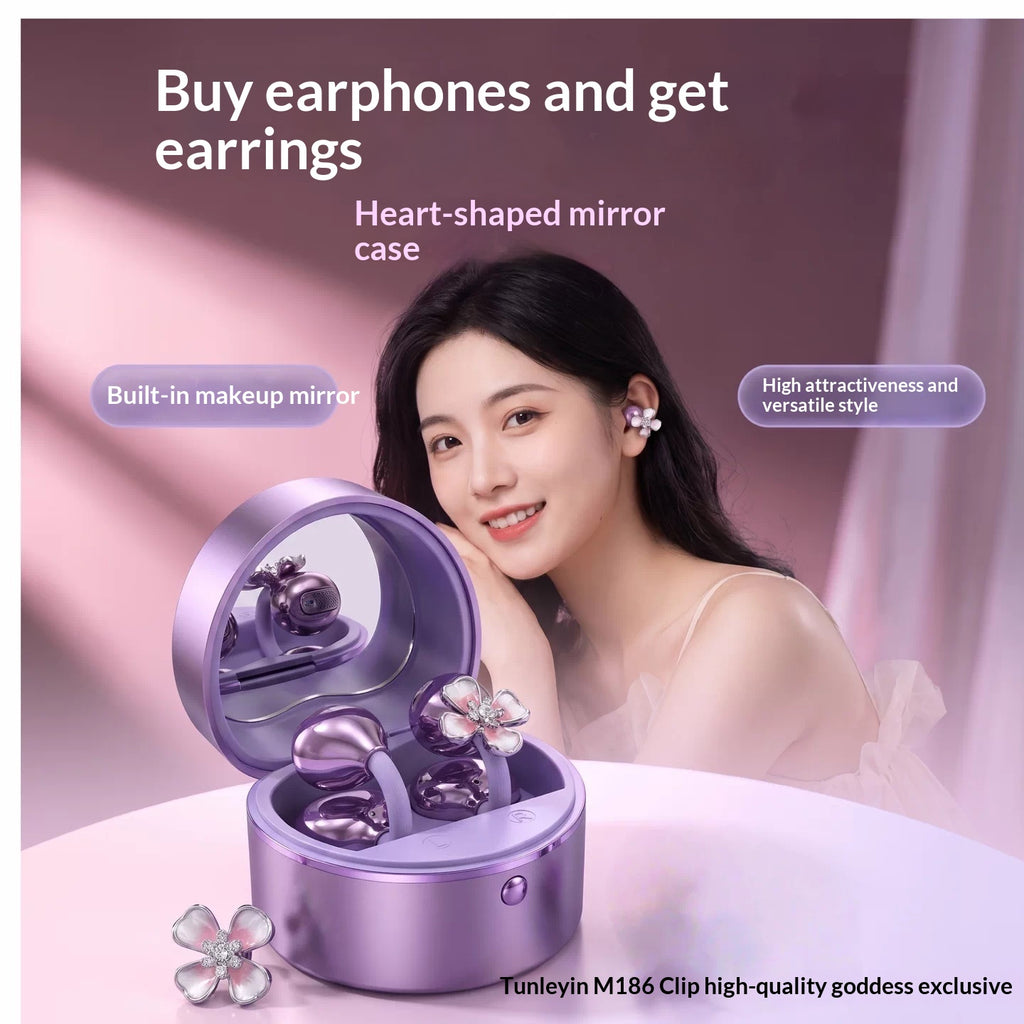 Casques Bluetooth en forme de miroir en forme de cœur