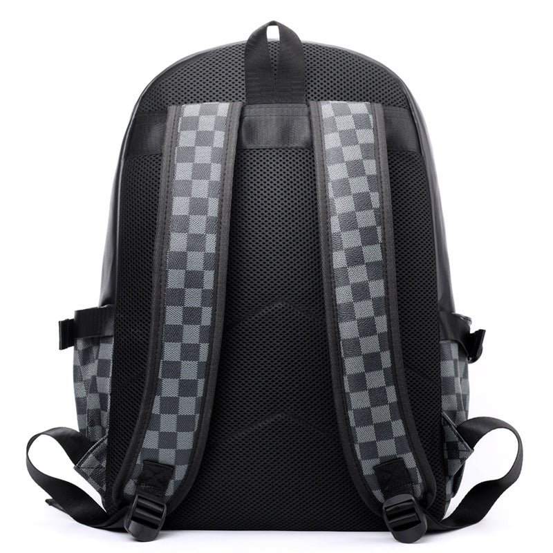 Tendances d'affaires vérifié sac à dos Tout-appariement Casual