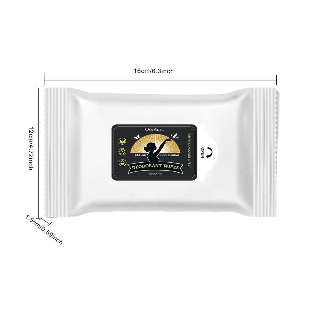 10 pièces1bag d'Odor désodorisant Wipes humides