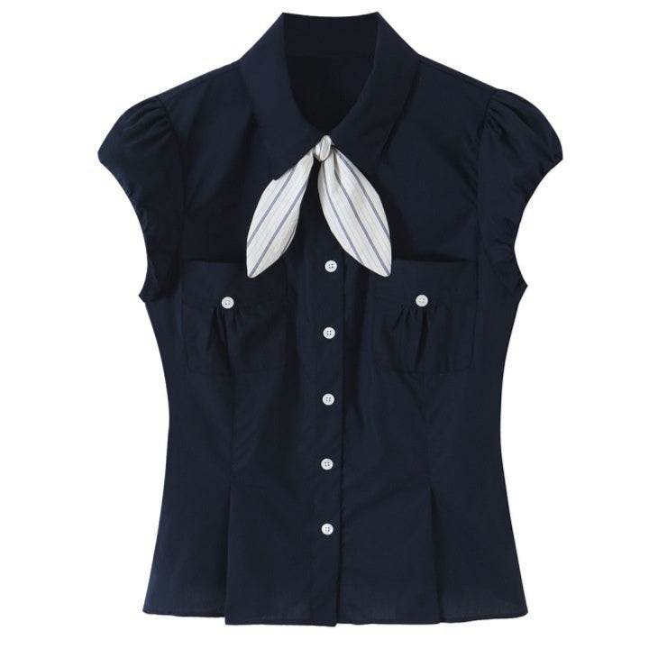 Blouse à manches courtes pour femmes