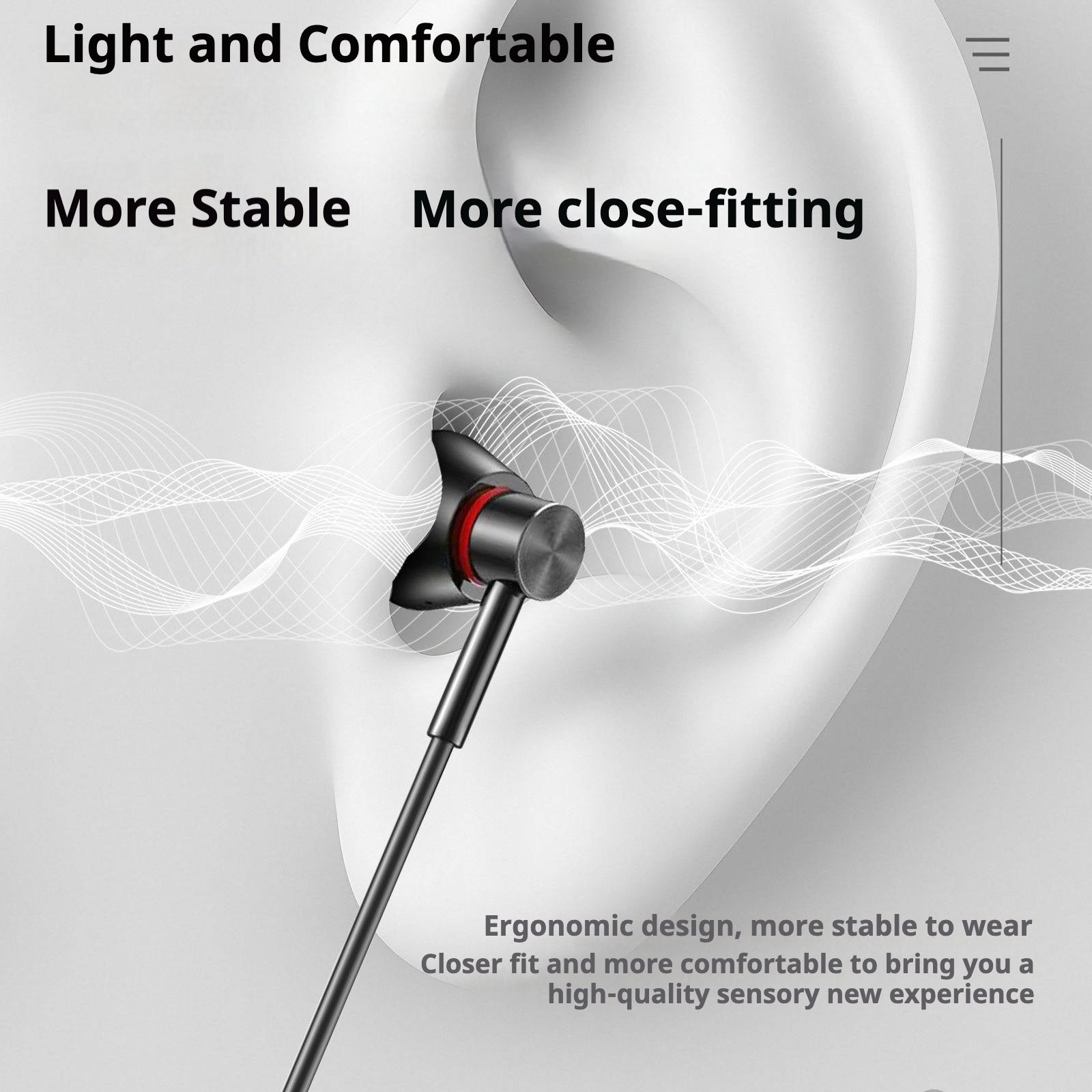 KP-237 Casques dans l'oreille filaires les plus vendus avec commandes en ligne USB-C haute qualité audio