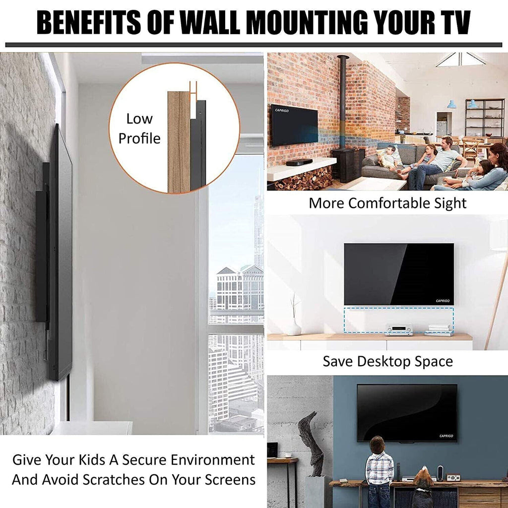 TV WALL BRACKET MOUNT SLIM POUR 26 30 32 40 42 50 63 INCH FLAT 3D LCD LED PLASMA