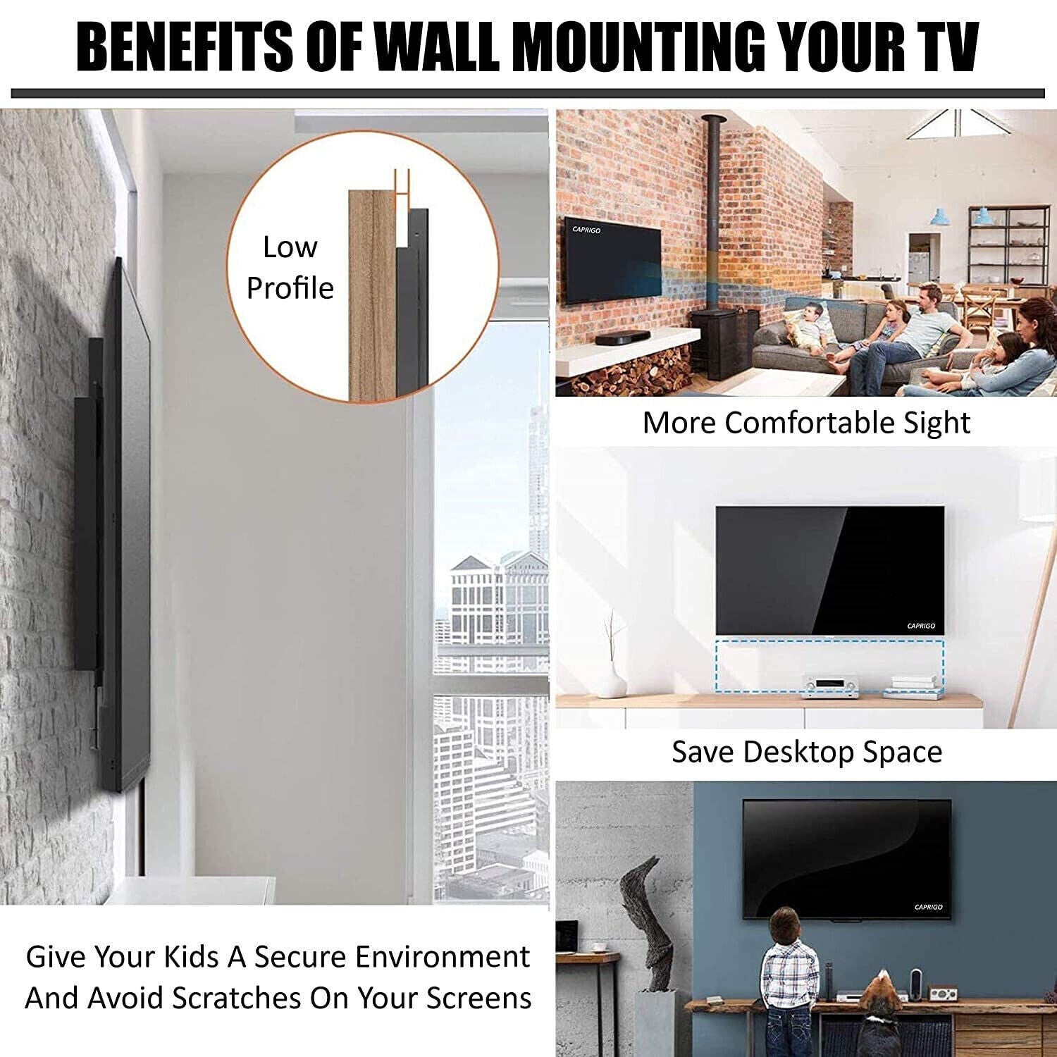TV WALL BRACKET MOUNT SLIM POUR 26 30 32 40 42 50 63 INCH FLAT 3D LCD LED PLASMA
