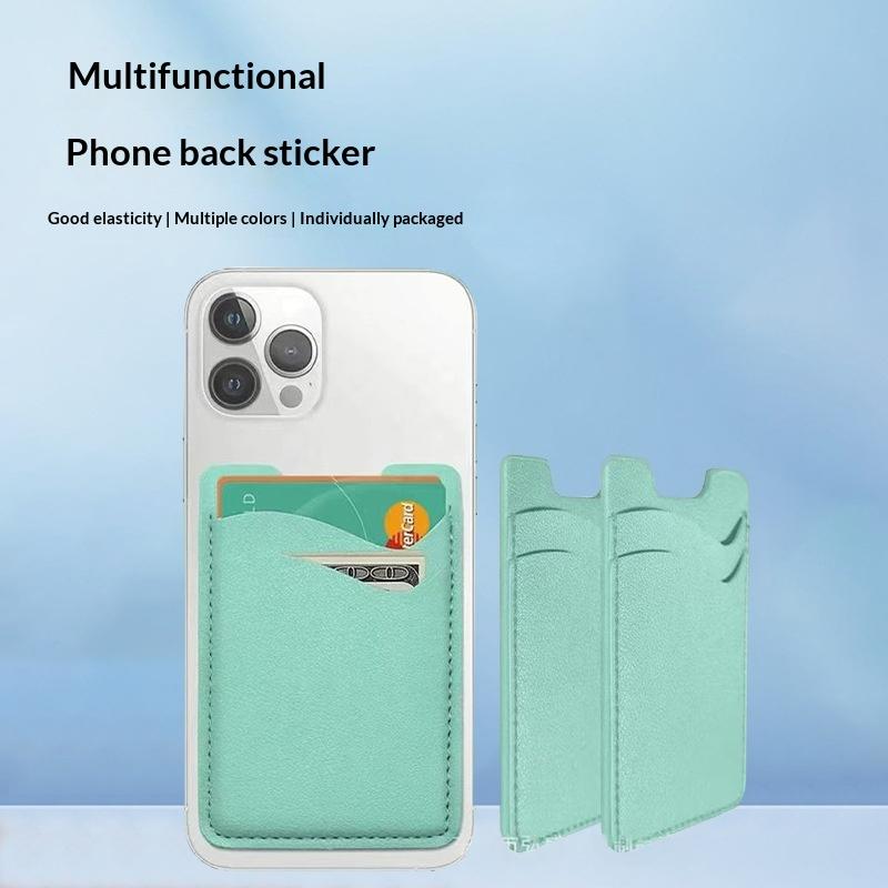 Support de carte de téléphone en peau douce Support de carte de téléphone simple en couleur solide